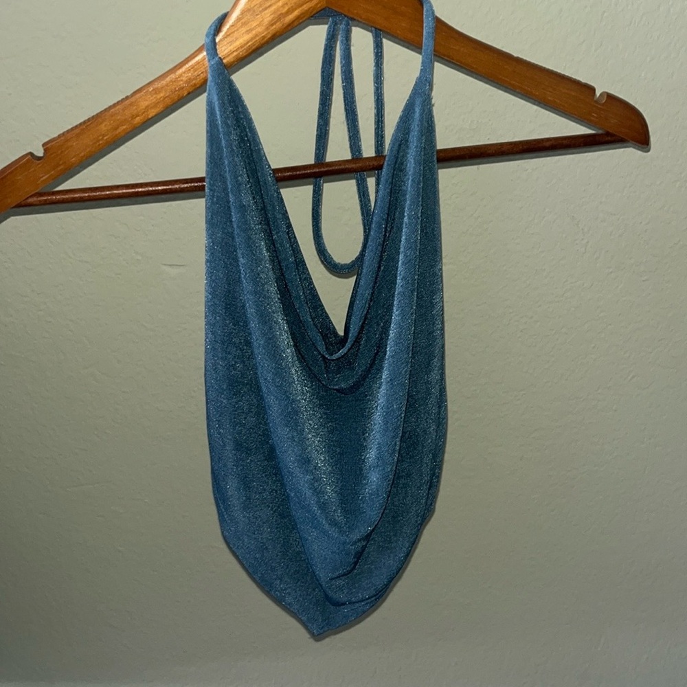 Blue Halter Top